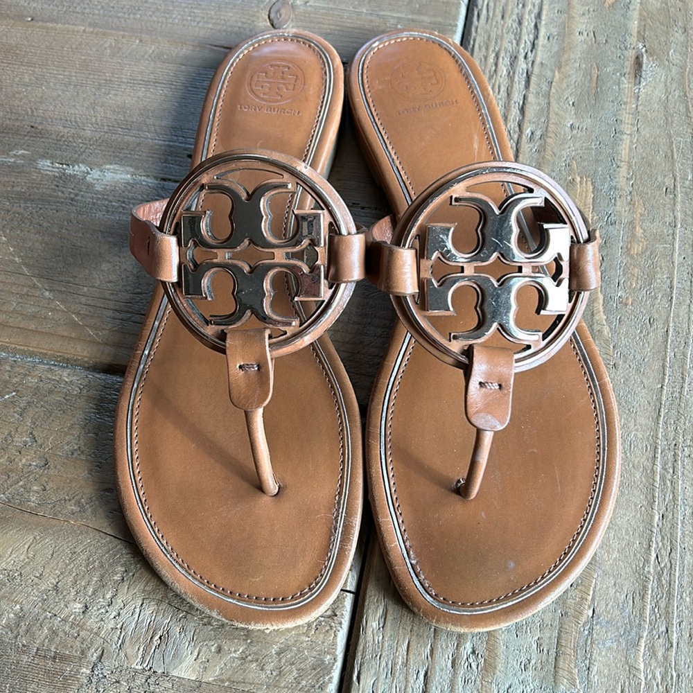 Tory Burch Metal Miller Flip Flops